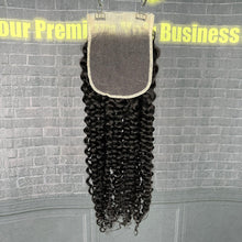 Load image into Gallery viewer, Ghair 5x5 Transparent Lace Closure Deep Curly Virgin Hair N1B#
