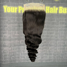 Load image into Gallery viewer, Ghair 5x5 Transparent Lace Closure Single Loose Wave Virgin Hair N1B#
