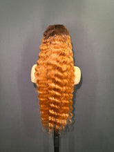 Load image into Gallery viewer, Ghair New Virgin Hair Ombre Honey 13×6 Transparent Lace Wigs Loose Wave 250% Density
