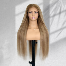 Load image into Gallery viewer, Ghair New Luxury Raw Hair 5x5 HD Balayage Wigs Straight 250% Density Color #6/70/6
