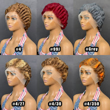 Load image into Gallery viewer, Ghair Pre Made 13x4 Transparent Lace Pixie Cut Wigs #1B Natural Black Human Hair Wigs Ready to Wear for Everyday &amp; Special Occasions
