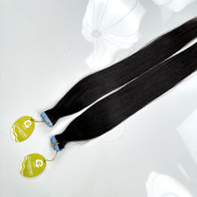 Load image into Gallery viewer, G GHAIR Tape in Hair Extensions 22 Inch Natural Black Pu Tape in Real Human Hair Extensions Straight Hair 13 Pieces
