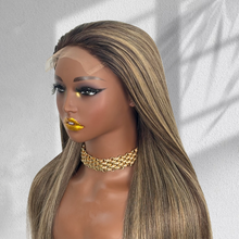 Load image into Gallery viewer, Ghair New Luxury Raw Hair 5x5 HD Balayage Wigs Straight 250% Density Color #2/8/2
