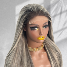 Load image into Gallery viewer, Ghair New Luxury Raw Hair 5x5 HD Balayage Wigs Straight 250% Density Color #2/613/2
