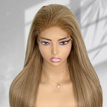 Load image into Gallery viewer, Ghair New Luxury Raw Hair 5x5 HD Balayage Wigs Straight 250% Density Color #6/70/6
