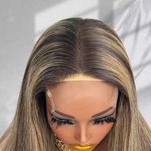 Load image into Gallery viewer, Ghair New Luxury Raw Hair 5x5 HD Balayage Wigs Straight 250% Density Color #2/8/2
