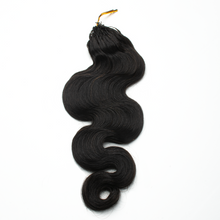 Load image into Gallery viewer, Ghair Body Wave Crochet Hair Extensions N1B# Natural Black Virgin Hair for Daily &amp; Party Use
