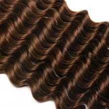 Load image into Gallery viewer, Ghair Deep Wave Crochet Hair Extensions 4# Medium Brown Virgin Hair for Daily &amp; Party Use
