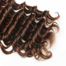 Load image into Gallery viewer, Ghair Deep Wave Crochet Hair Extensions 4# Medium Brown Virgin Hair for Daily &amp; Party Use
