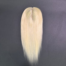 Load image into Gallery viewer, Ghair 13*15CM Straight Silk Base Hair Topper #613 Blonde 100% Virgin Human Hair for Thinning Hair &amp; Daily Wear
