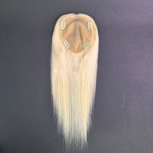 Load image into Gallery viewer, Ghair 13*15CM Straight Silk Base Hair Topper #613 Blonde 100% Virgin Human Hair for Thinning Hair &amp; Daily Wear
