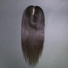 Load image into Gallery viewer, Ghair 9*14CM Straight Silk Base Hair Topper N1B# Natural Black 100% Virgin Human Hair for Thinning Hair &amp; Daily Wear

