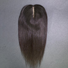 Load image into Gallery viewer, Ghair 13*15CM Straight Silk Base Hair Topper N1B# Natural Black 100% Virgin Human Hair for Thinning Hair &amp; Daily Wear
