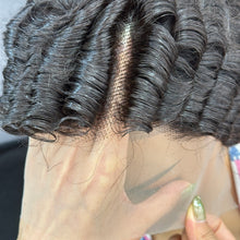 Load image into Gallery viewer, Ghair Pre Made 13x4 Transparent Lace Pixie Cut Wigs #1B Natural Black Human Hair Wigs Ready to Wear for Everyday &amp; Special Occasions
