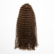 Load image into Gallery viewer, Ghair Kinky Curly Crochet Hair Extensions 4# Medium Brown Virgin Hair for Daily &amp; Party Use
