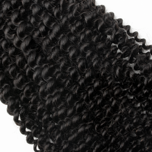 Load image into Gallery viewer, Ghair Kinky Curly Crochet Hair Extensions N1B# Natural Black Virgin Hair for Daily &amp; Party Use
