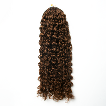 Load image into Gallery viewer, Ghair Pixie Curly Crochet Hair Extensions 4# Medium Brown Virgin Hair for Daily &amp; Party Use
