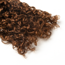 Load image into Gallery viewer, Ghair Pixie Curly Crochet Hair Extensions 4# Medium Brown Virgin Hair for Daily &amp; Party Use
