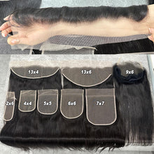 Load image into Gallery viewer, Ghair 4x4 Transparent Lace Closure Loose Deep Wave Virgin Hair N1B#
