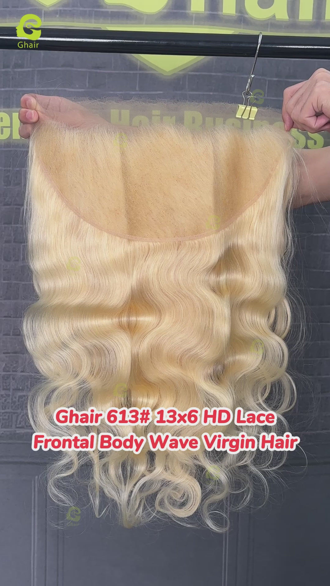 Ghair 613# 13x6 HD Lace Closure Bdoy Wave Virgin Hair