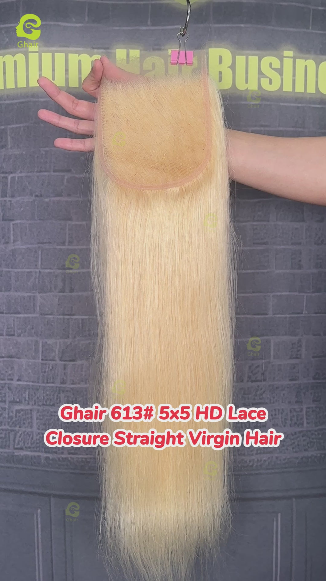 Ghair 613# 5x5 HD Lace Closure Straight Virgin Hair