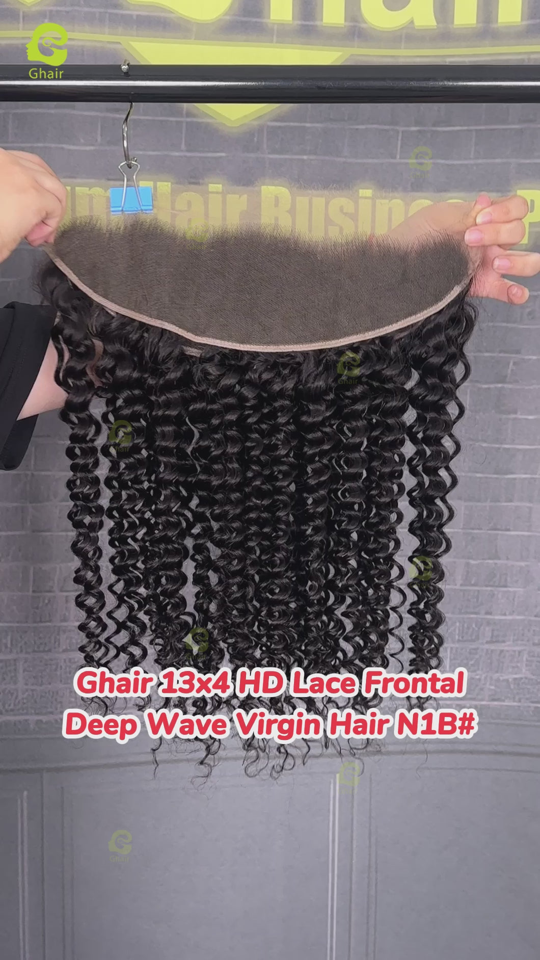 Ghair 13x4 HD Lace Frontal Deep Wave Virgin Hair N1B#