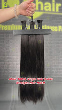 Load and play video in Gallery viewer, Ghair 100% Virgin Hair Bulk Straight Wave Hair N1B#
