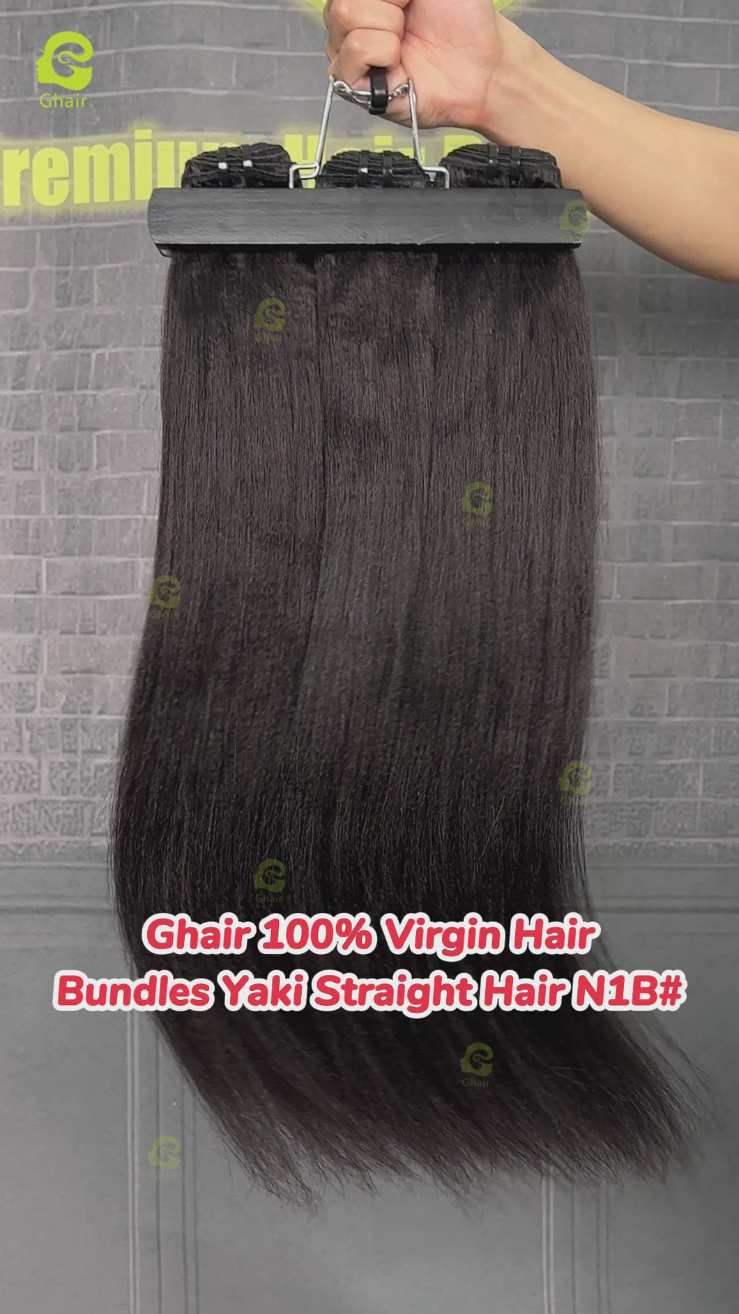 Ghair 100% Virgin Hair Bundles Yaki Straight Hair N1B#