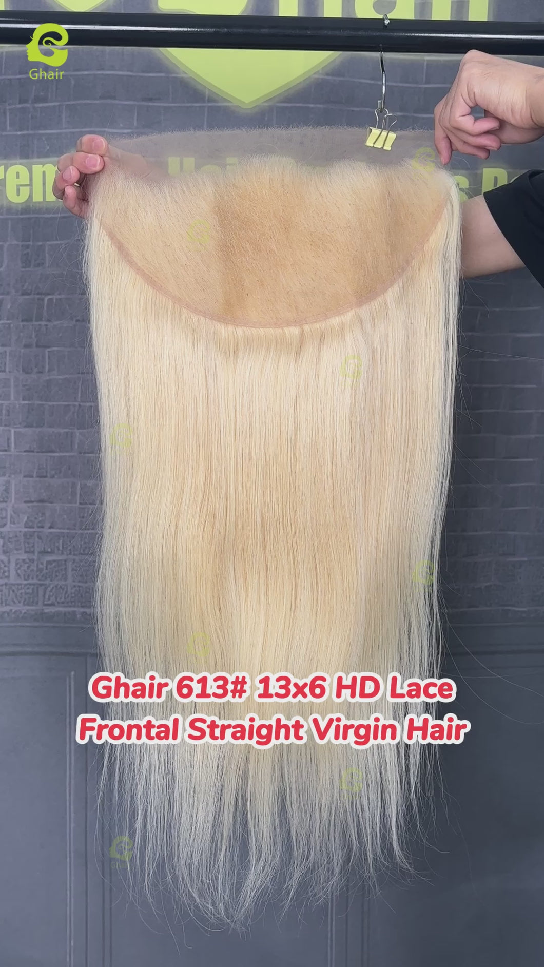 Ghair 613# 13x6 HD Lace Closure Straight Virgin Hair
