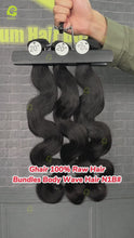 Load and play video in Gallery viewer, Ghair 100% Raw Hair Bundles Body Wave Hair N1B#
