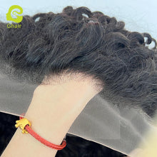 Load image into Gallery viewer, Ghair Italian Curly 13x4 Transparent Lace Frontal Wigs 100% Peruvian Virgirn Human Hair 180% Density
