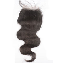 Load image into Gallery viewer, Ghair 100% Virgin Human Hair 3 Bundles With 4x4 HD Lace Closure 12A Body Wave Hair Brazilian Hair
