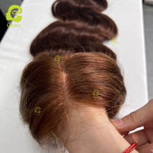 Load image into Gallery viewer, Ghair #4 5x5 Transparent Lace Closure Wigs Straight Colored Wig 100% Human Virgin Hair
