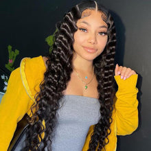 Load image into Gallery viewer, Ghair 13x4 HD Lace Frontal Wigs 180% Density Wig Super Invisible Lace 100% Virgin Human Hair Loose Deep Wave Wig
