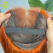 Load image into Gallery viewer, Ghair Ginger Color 5x5 Transparent Lace Wigs Straight Wave 100% Human Virgin Hair Colored Wig
