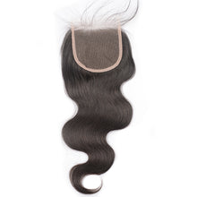 Load image into Gallery viewer, Ghair 100% Virgin Human Hair 3 Bundles With 4x4 HD Lace Closure 12A Body Wave Hair Brazilian Hair
