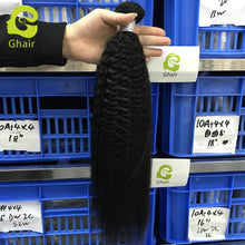 Load image into Gallery viewer, Ghair 1Bundle 100% Human Hair Brazilian 12A Human Hair Virgin Hair Kinky Straight Hair
