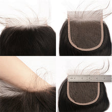 Load image into Gallery viewer, Ghair 100% Virgin Human Hair 3 Bundles With 4x4 HD Lace Closure 12A Body Wave Hair Brazilian Hair
